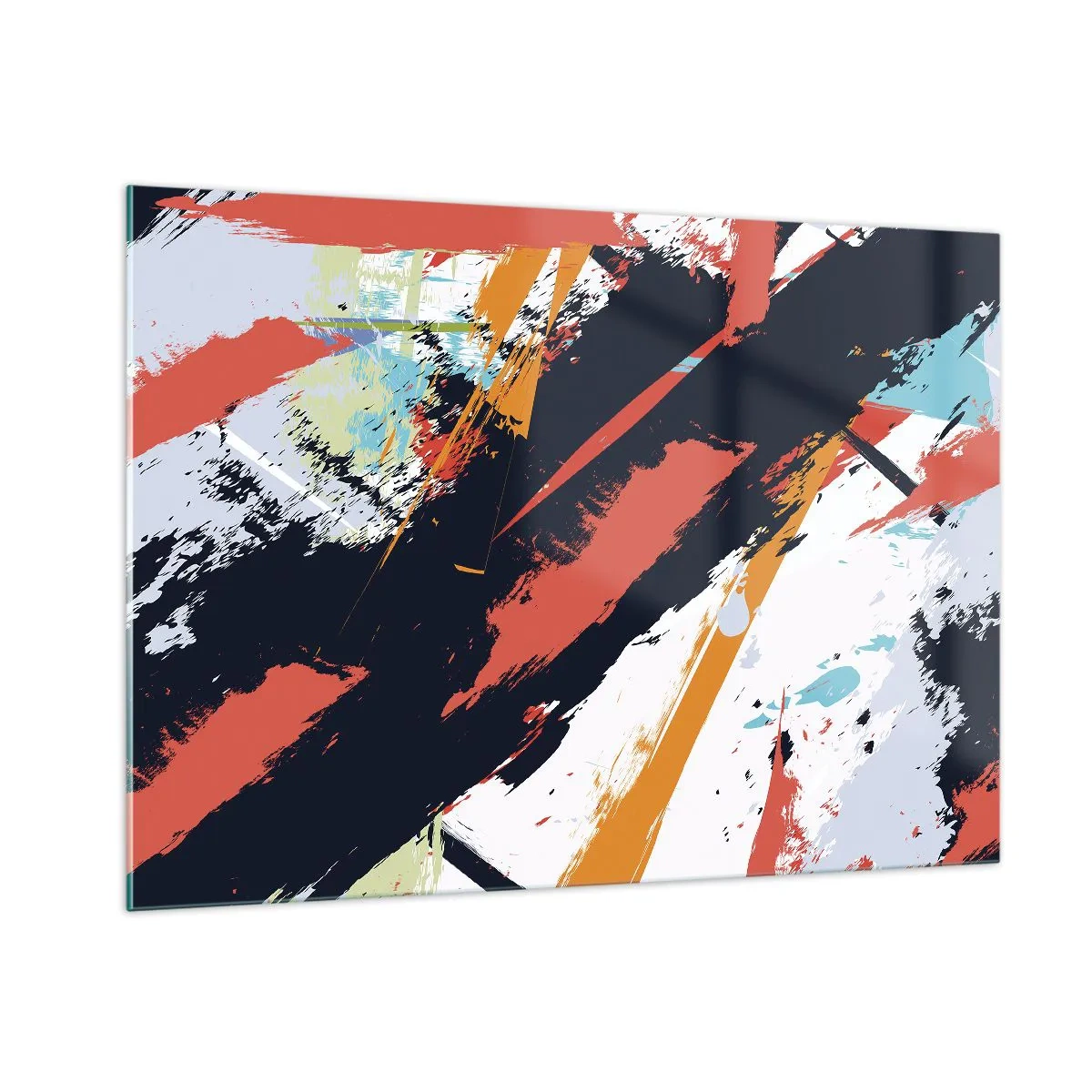 Billede på glas - Dynamisk sammensætning - 100x70 cm