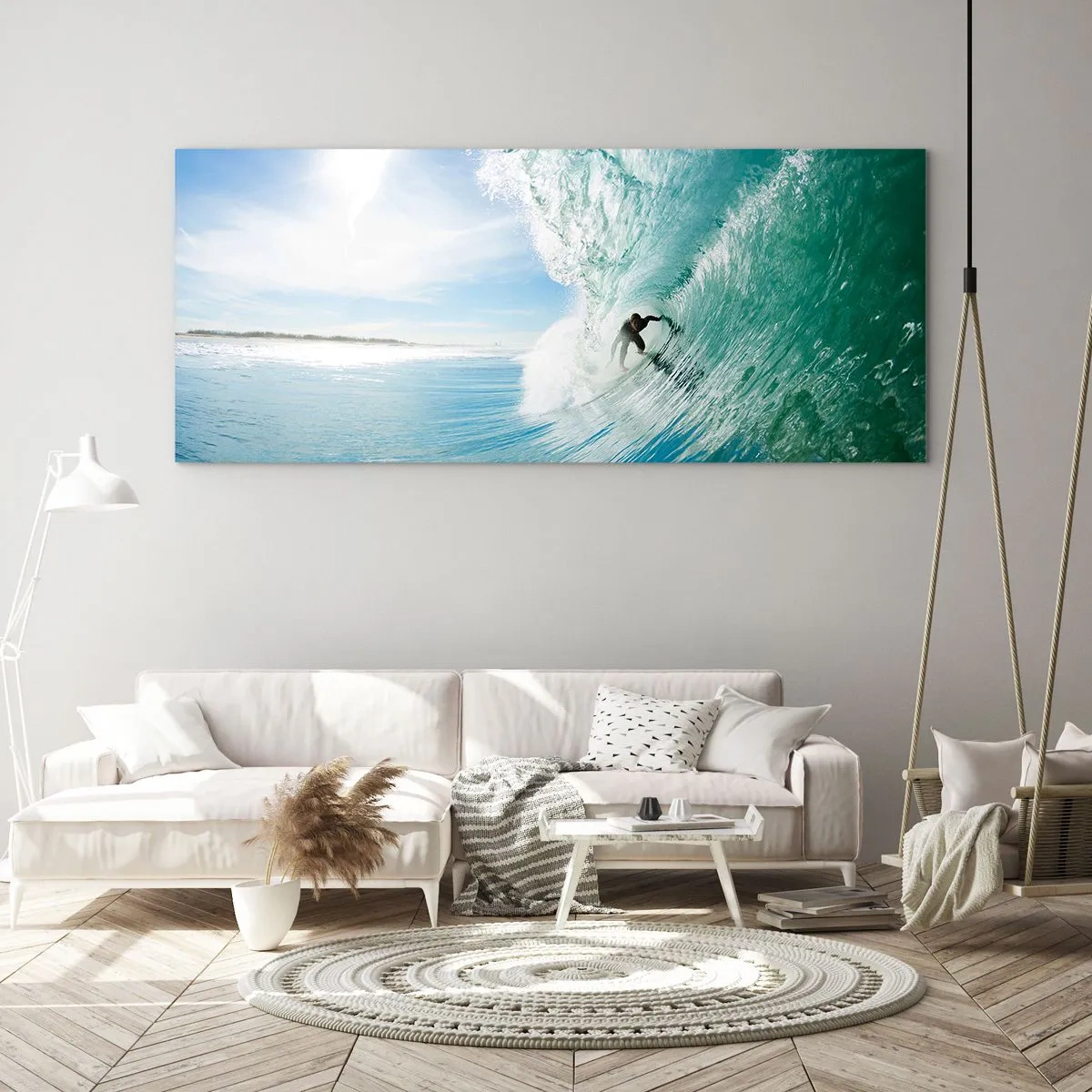 Billede på glas - Altid på bølgen - 100x40 cm