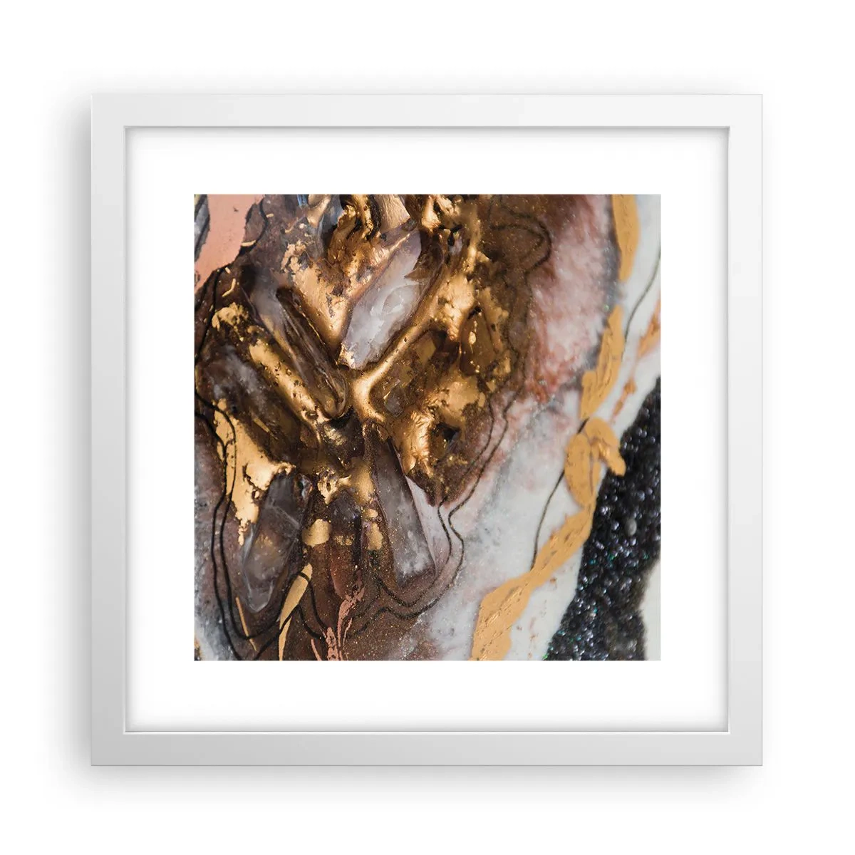 Plakat i hvid ramme - Jord element - 30x30 cm