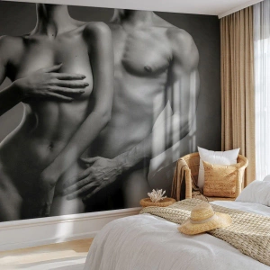 Fototapet Selvklæbende Deluxe Sticker - Adam og Eva - Kvinde, Mand, Legeme - 350x256 cm