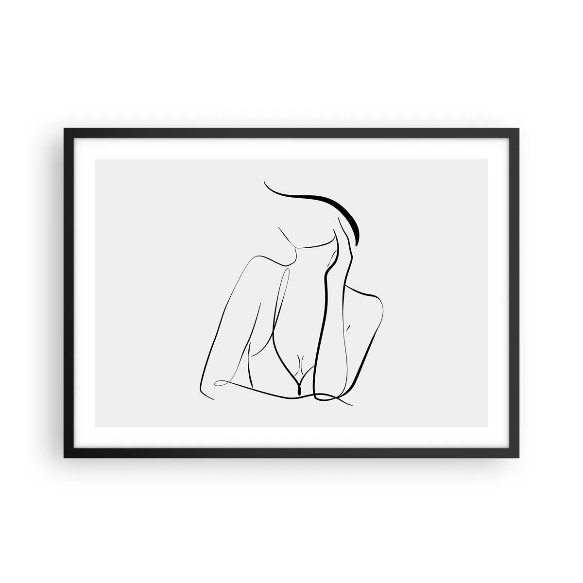 Plakat i sort ramme - På bølgen af en drøm - 70x50 cm