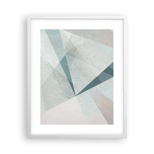 Plakat i hvid ramme - Rolig og alligevel dynamisk - 40x50 cm