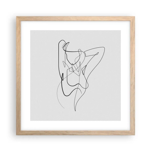 Plakat i ramme af lyst egetræ - Virkelig, hvad er du for en person... - 40x40 cm