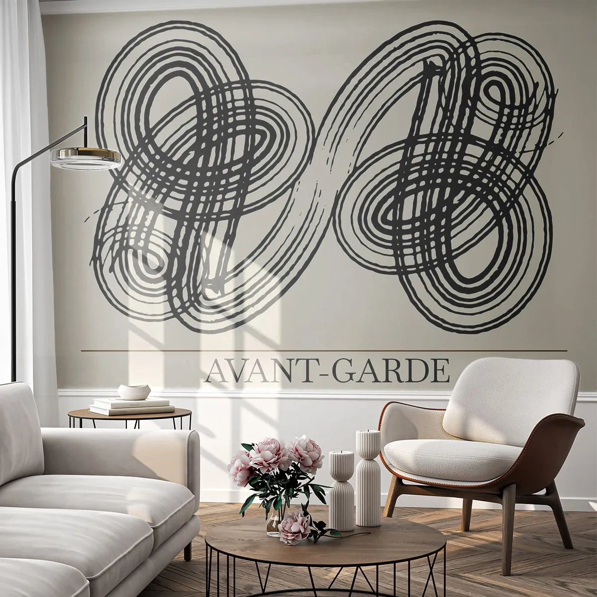 Fototapet Premium Sand - Det kom ud spontant - Minimalisme, skandinavisk, Skrivning - 500x350 cm