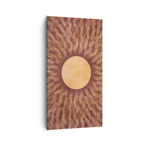 Lærredstryk - Billede på lærred - Ikon for solen - 55x100 cm