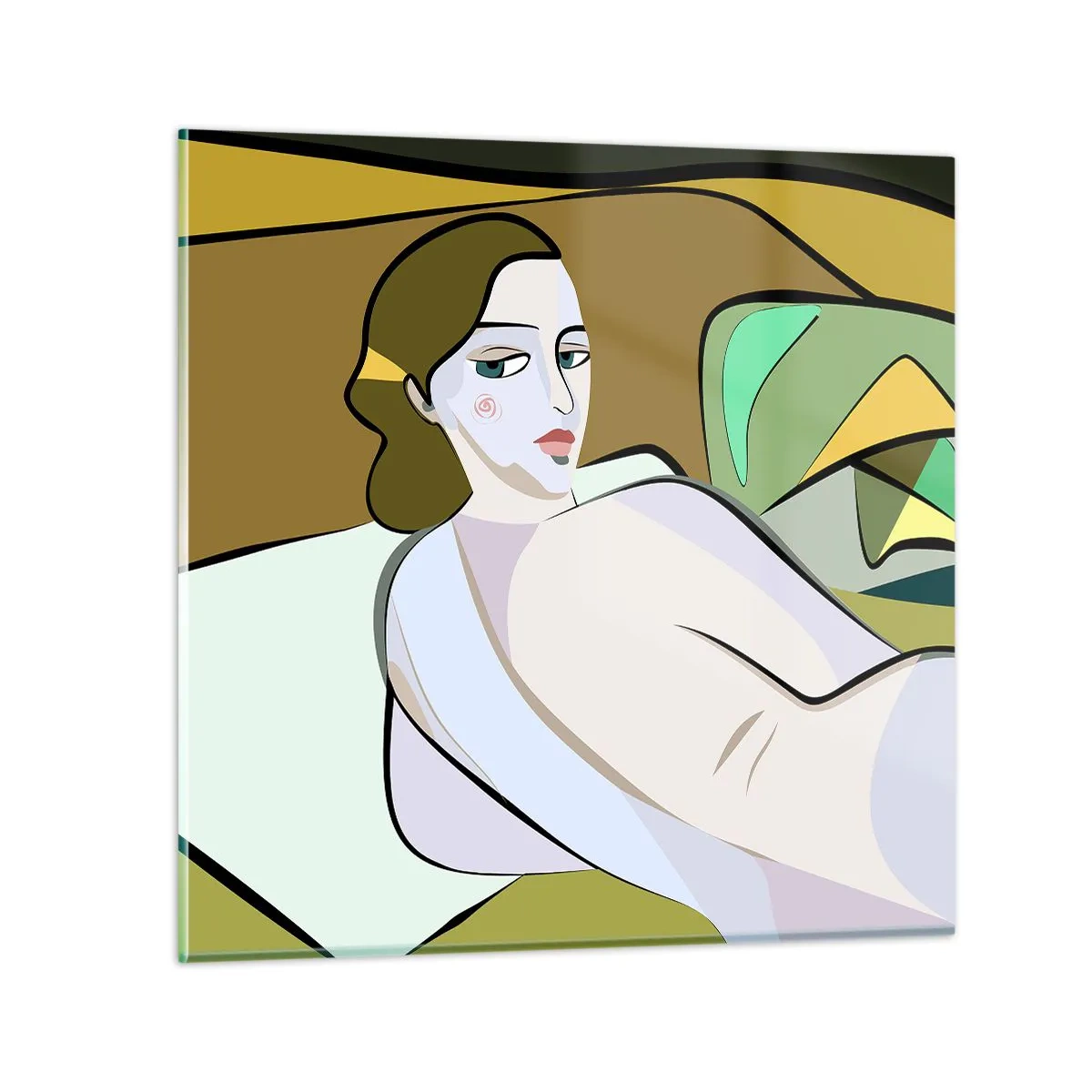 Billede på glas - Intimt portræt - 60x60 cm