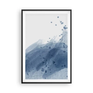 Plakat i sort ramme - Blå tyl - 61x91 cm
