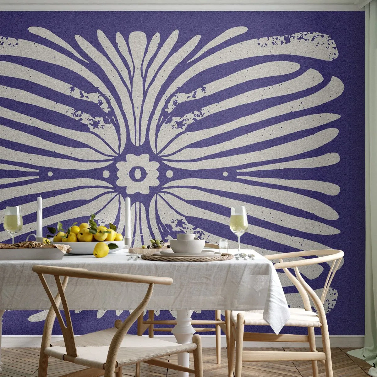 Fototapet Standard Eco - Etniske inspirationer - Boho, Botanisk, Stykke - 350x256 cm