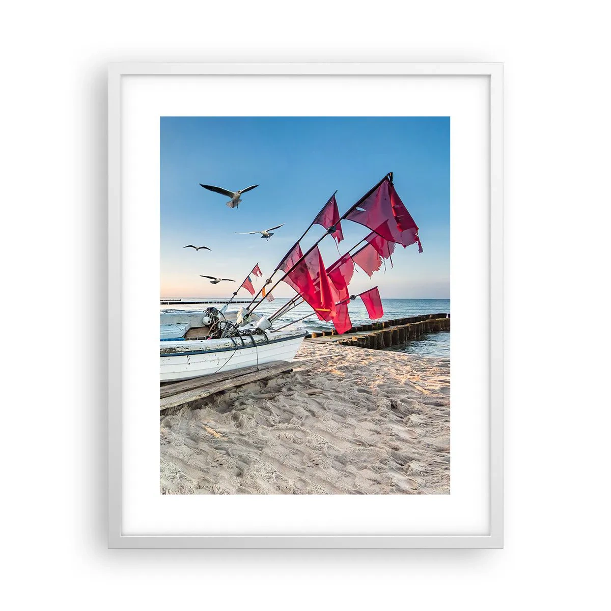 Plakat i hvid ramme - Et velfortjent hvil - 40x50 cm