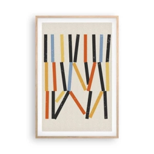 Plakat i ramme af lyst egetræ - Vandret komposition - 61x91 cm