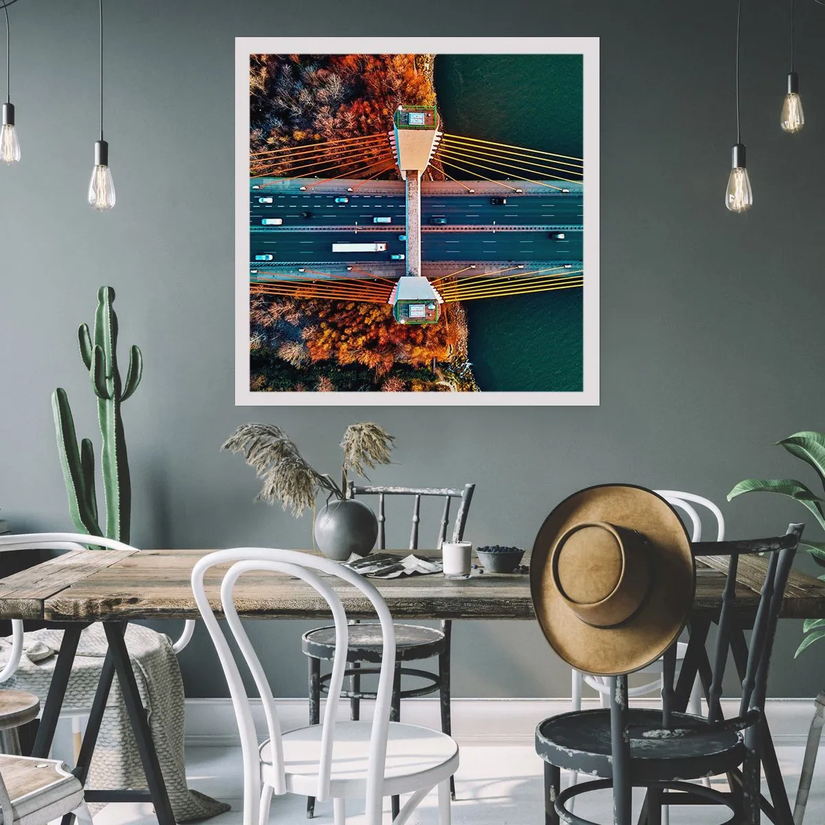 Plakat - Bag vandet, bag skovene - 30x30 cm