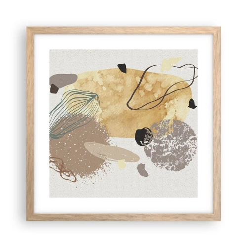 Plakat i ramme af lyst egetræ - Anvendt plumkologi - 40x40 cm