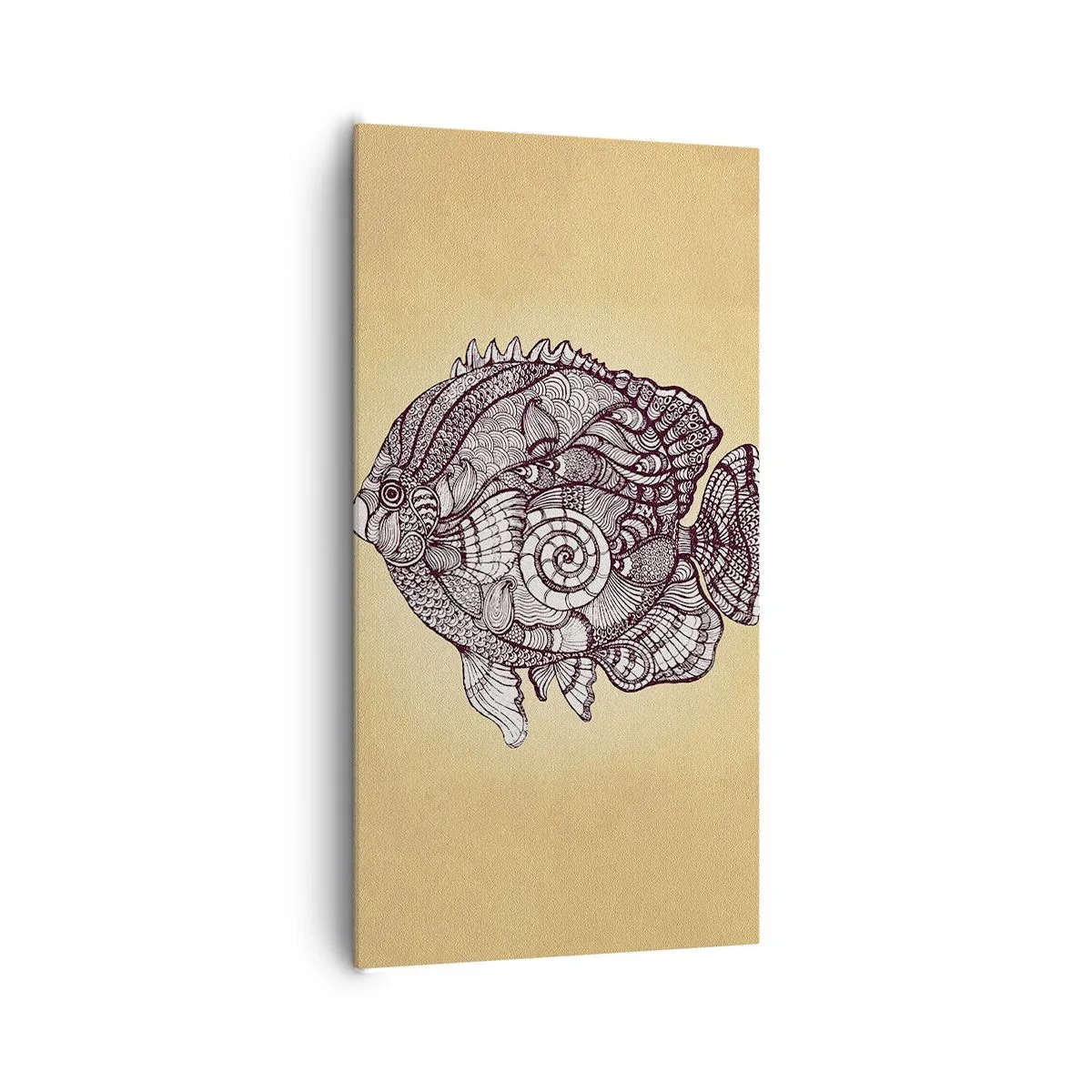 Lærredstryk - Billede på lærred - Fra et hav af ornamenter - 65x120 cm