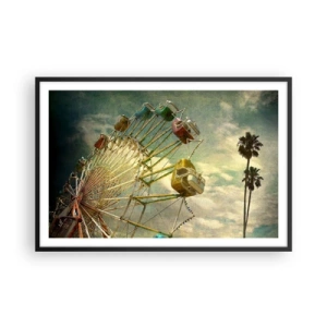 Plakat i sort ramme - Vil være, vil være sjov.... - 91x61 cm