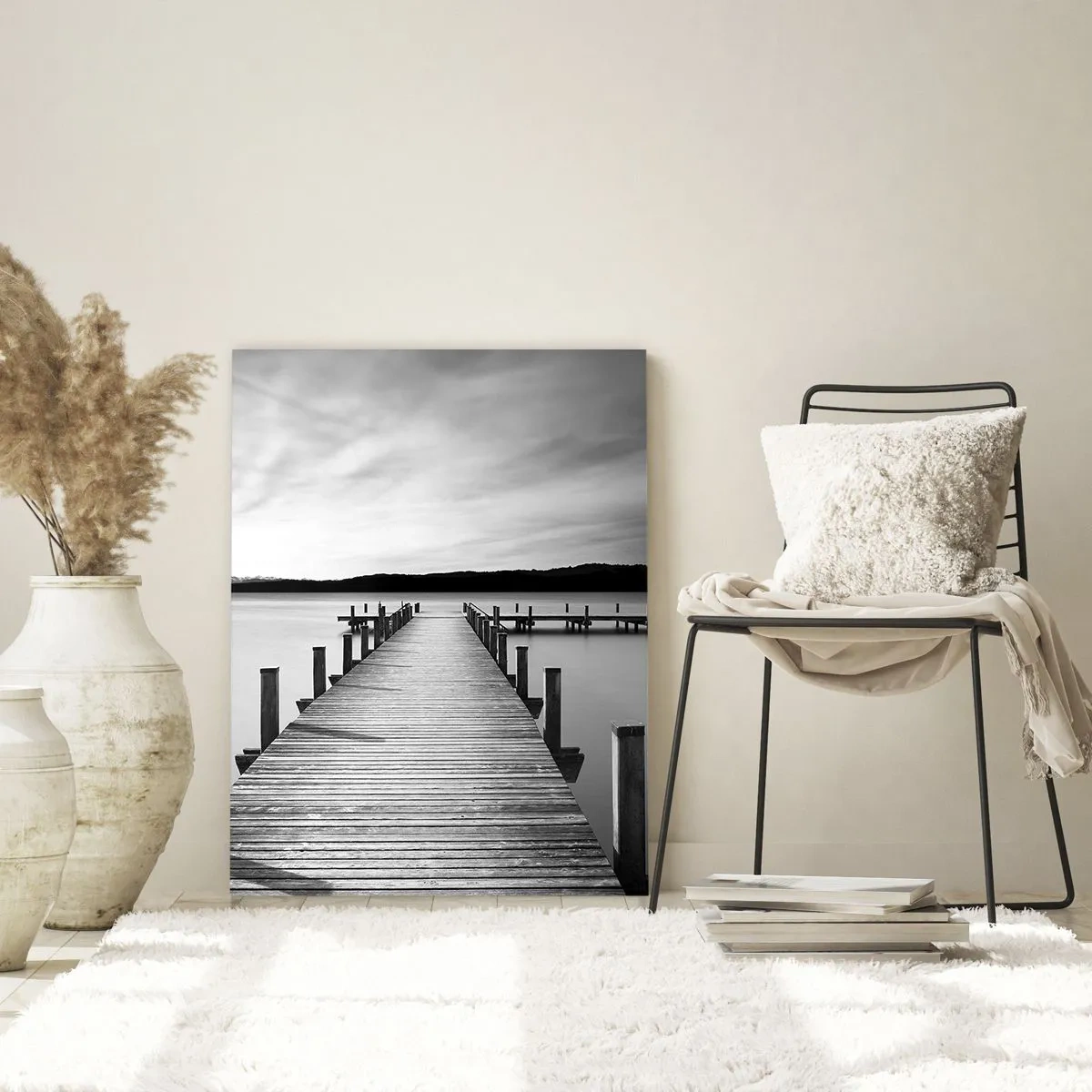 Billede på glas - På vandhullet - fred - 80x120 cm