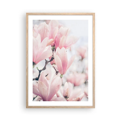 Plakat i ramme af lyst egetræ - Idealet om subtilitet - 50x70 cm