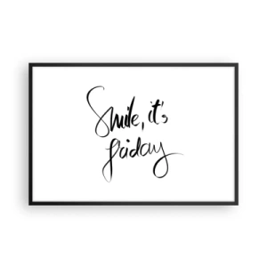 Plakat i sort ramme - Ægte glæde - 91x61 cm