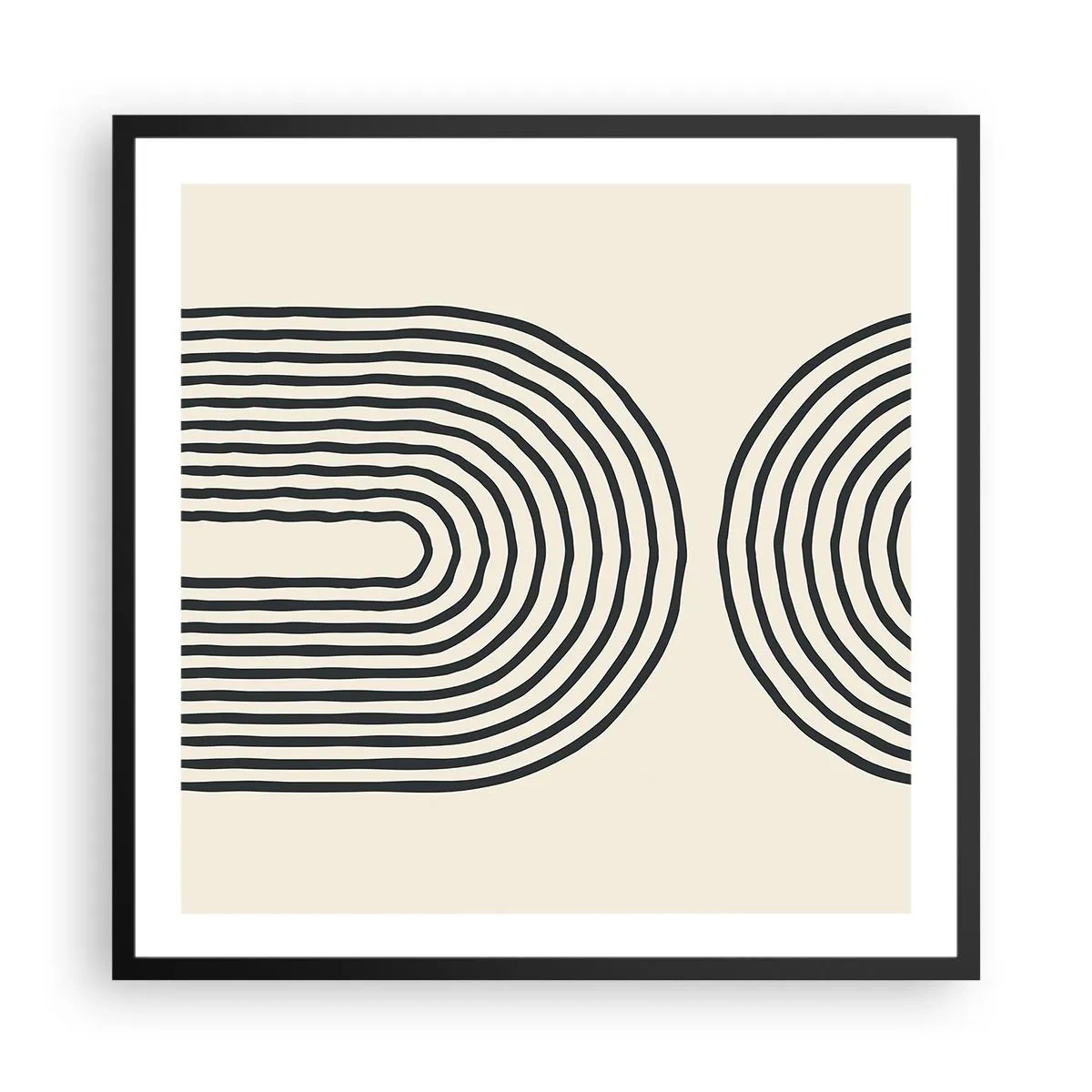 Plakat i sort ramme - Kommer snart... - 60x60 cm