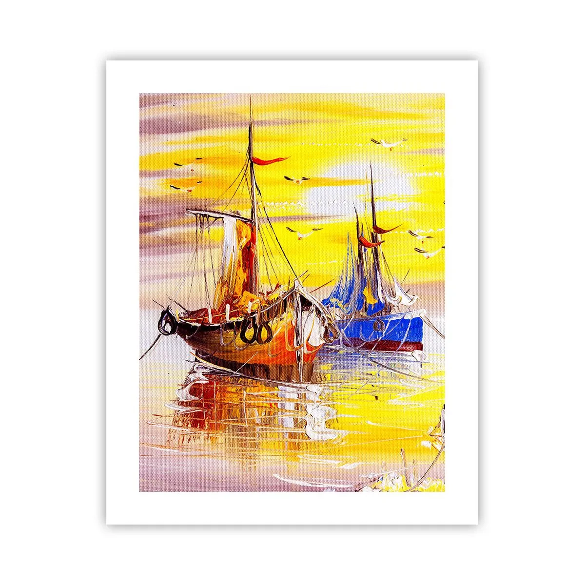 Plakat - Et velfortjent hvil i havnen - 40x50 cm