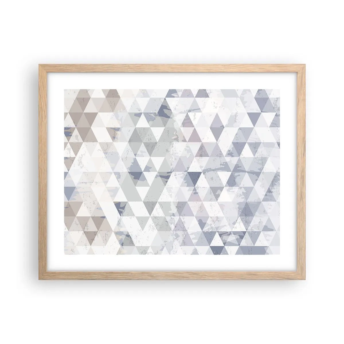 Plakat i ramme af lyst egetræ - I takt på tre - 50x40 cm