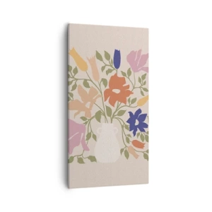 Lærredstryk - Billede på lærred - En delikat buket - 55x100 cm