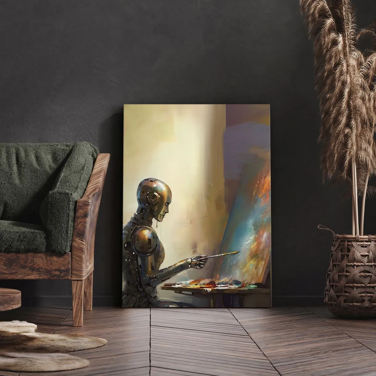 Lærredstryk - Billede på lærred - Fremtidens kunst - 50x70 cm