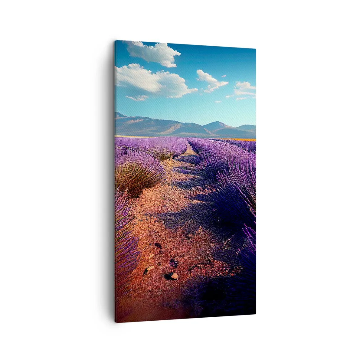 Lærredstryk - Billede på lærred - Duftende marker - 45x80 cm