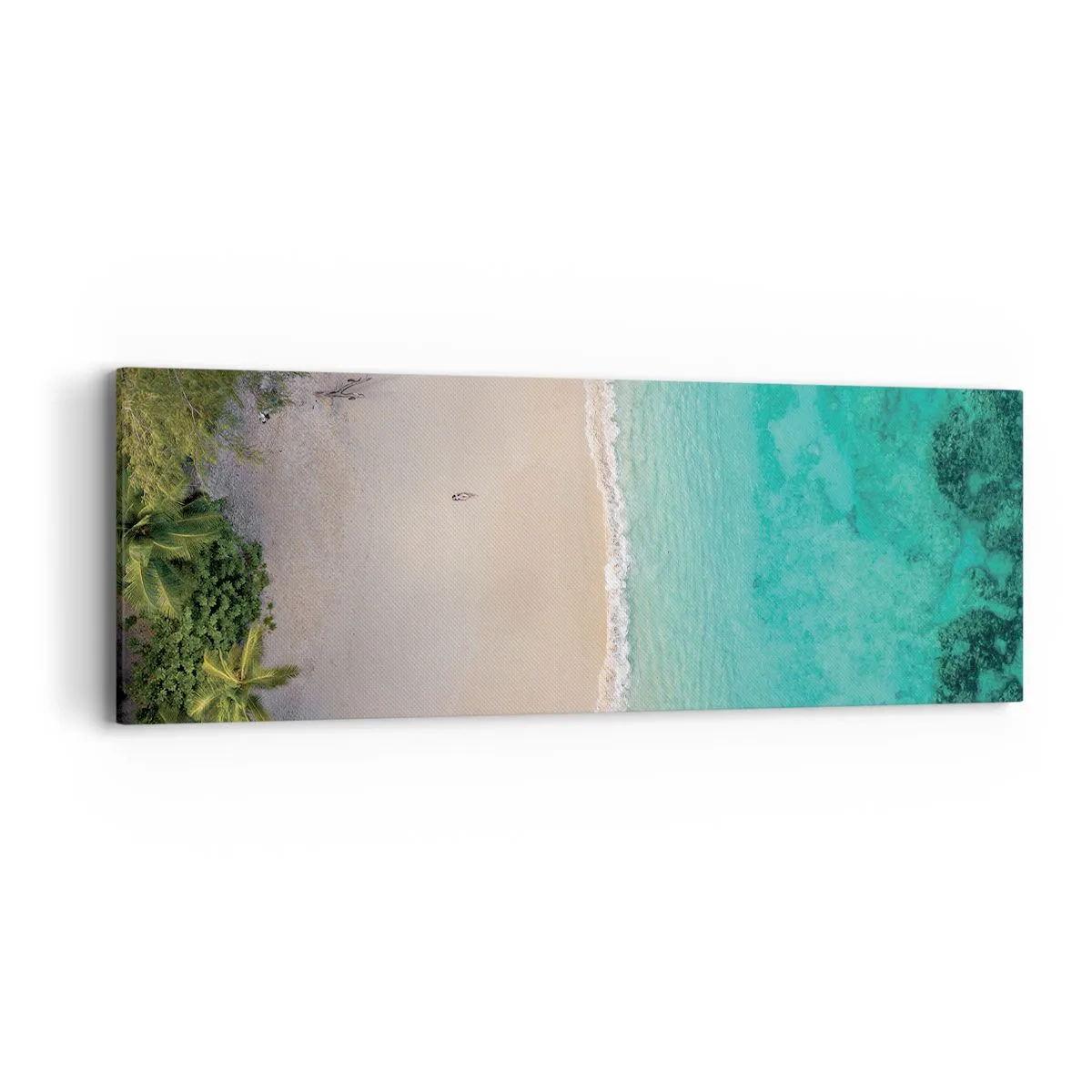 Lærredstryk - Billede på lærred - Paradis strand - 90x30 cm