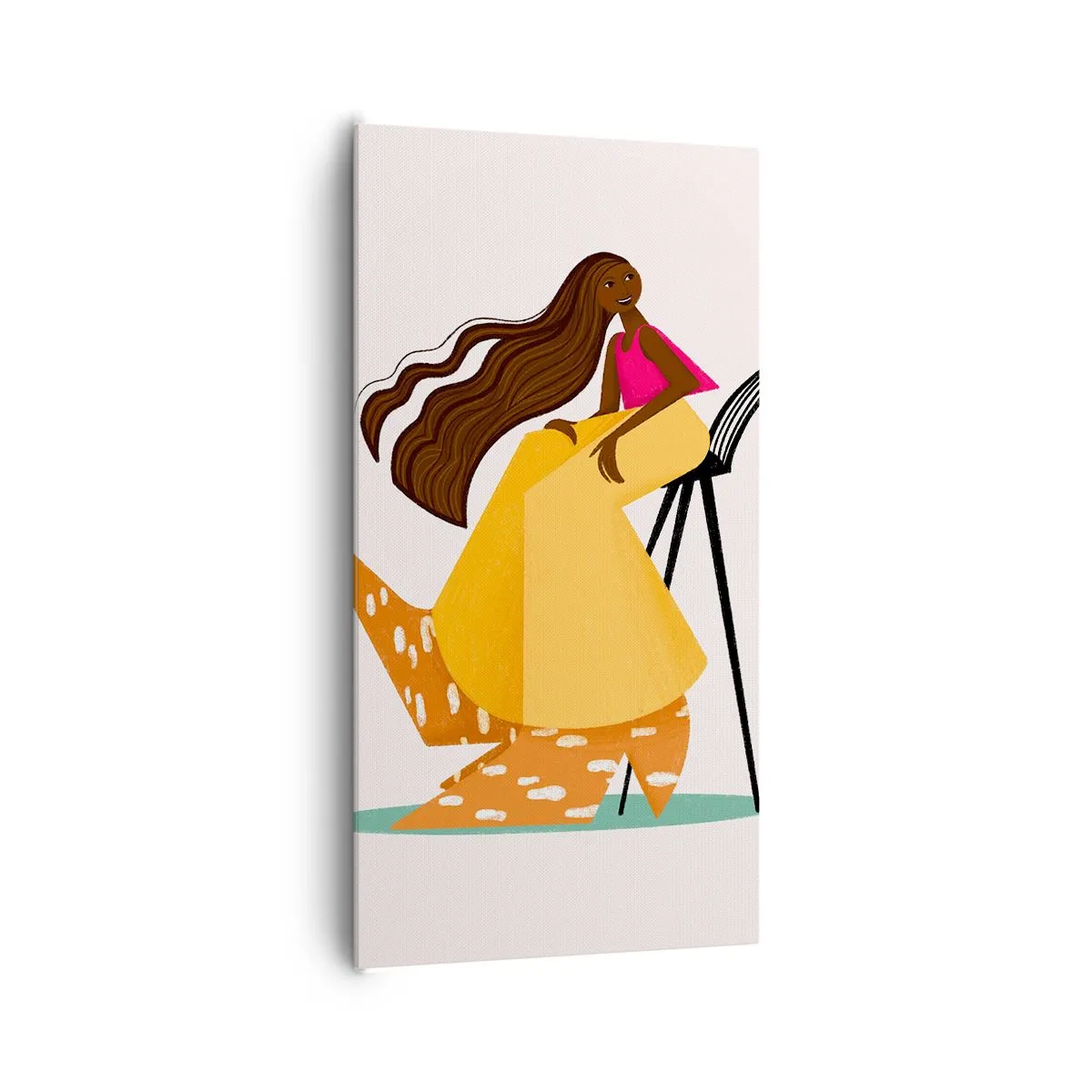 Lærredstryk - Billede på lærred - Mode er også sjovt - 65x120 cm