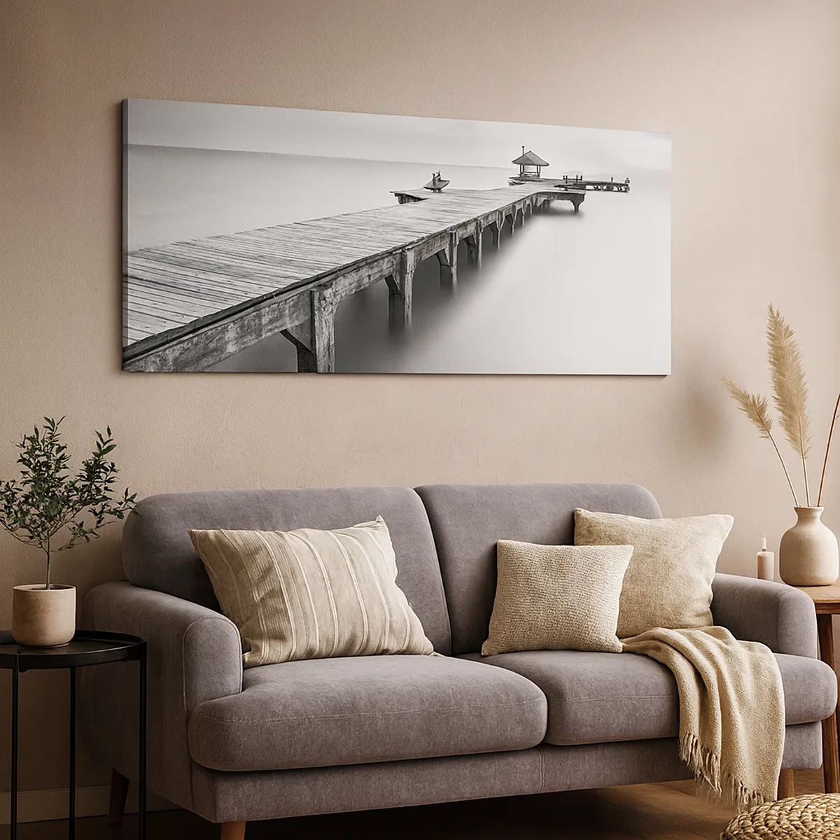 Lærredstryk - Billede på lærred - Ind i det fjerne - 30x30 cm