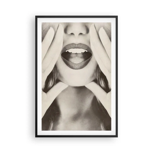 Plakat i sort ramme - Jeg er på vej! - 61x91 cm