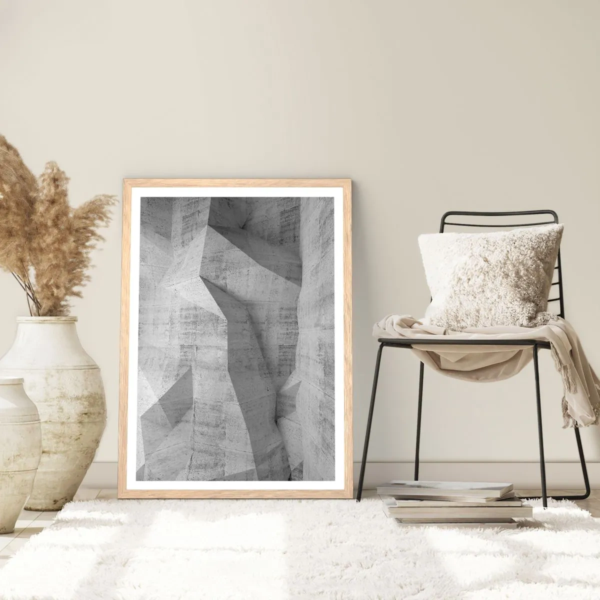 Plakat i ramme af lyst egetræ - En ægte udfordring - 30x40 cm