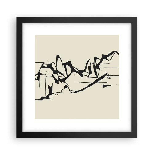 Plakat i sort ramme - Måske et landskab - 30x30 cm