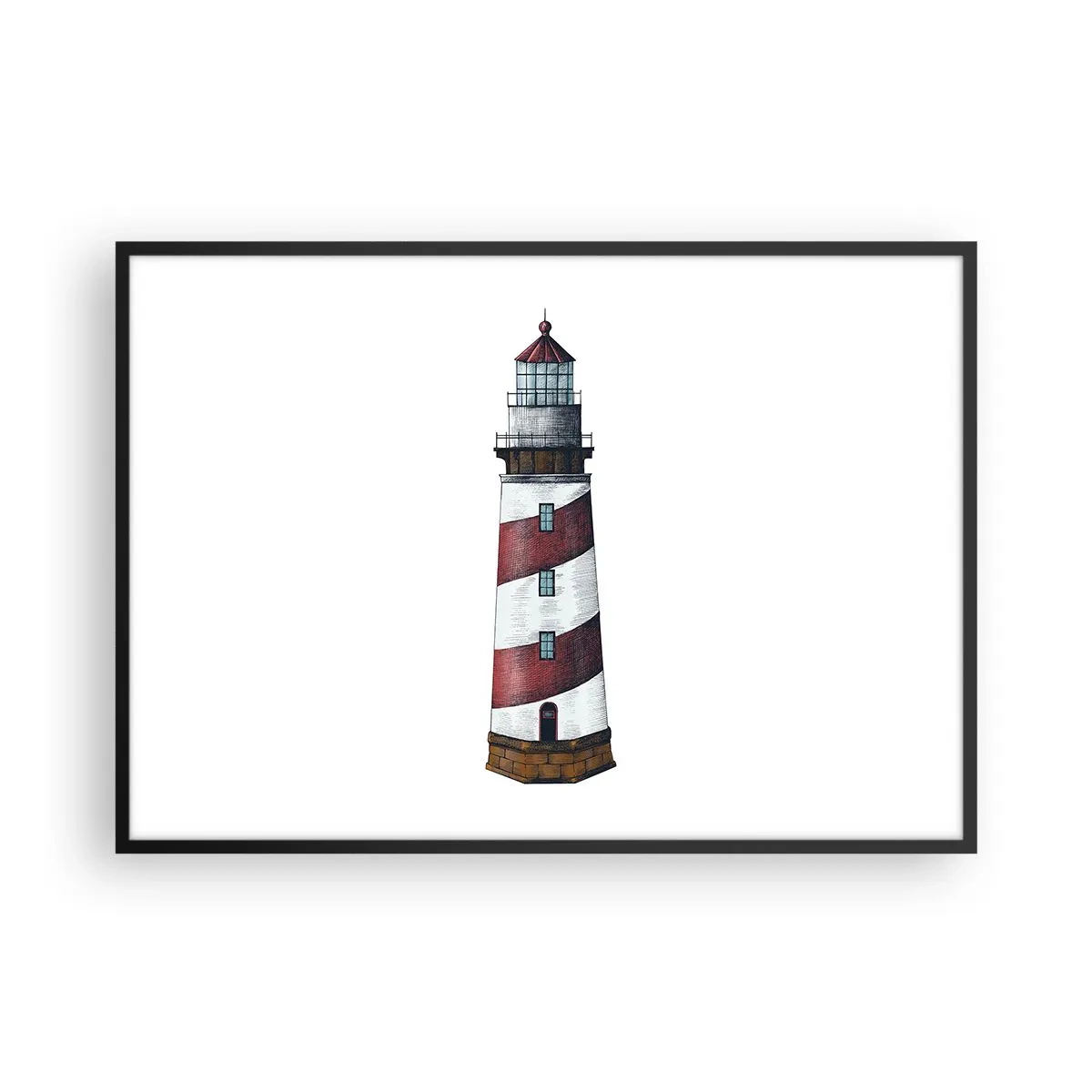 Plakat i sort ramme - Altid på vagt - 100x70 cm