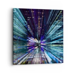 Lærredstryk - Billede på lærred - Overgang til hyperrummet - 40x40 cm