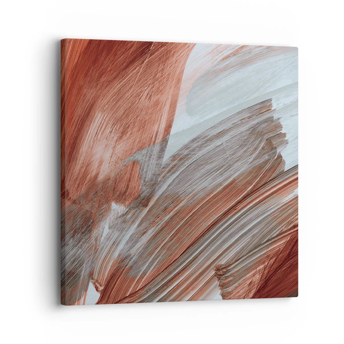 Lærredstryk - Billede på lærred - Efterårsagtig og blæsende abstraktion - 30x30 cm
