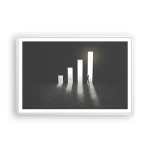 Plakat i hvid ramme - Succes - et indtryk - 91x61 cm