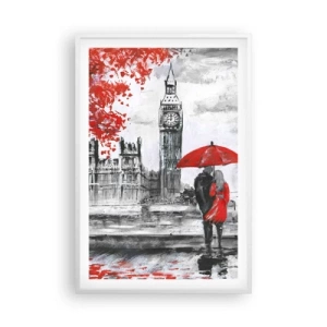 Plakat i hvid ramme - Forelsket i London - 61x91 cm