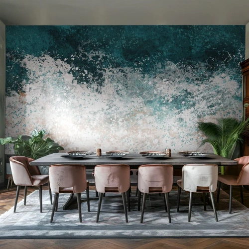 Fototapet Standard Eco - En malerisk bølge, der slår ned på en sandstrand - 100x70cm - Historier fra havet - Moderne vægdekoration til stue og soveværelse ARTTOR