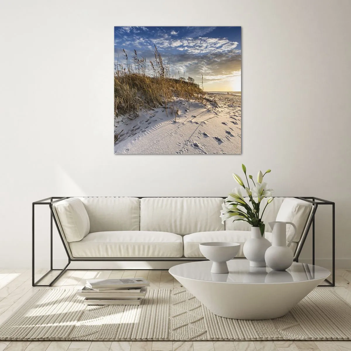 Billede på glas - Indbydelse til en vandretur - 70x70 cm