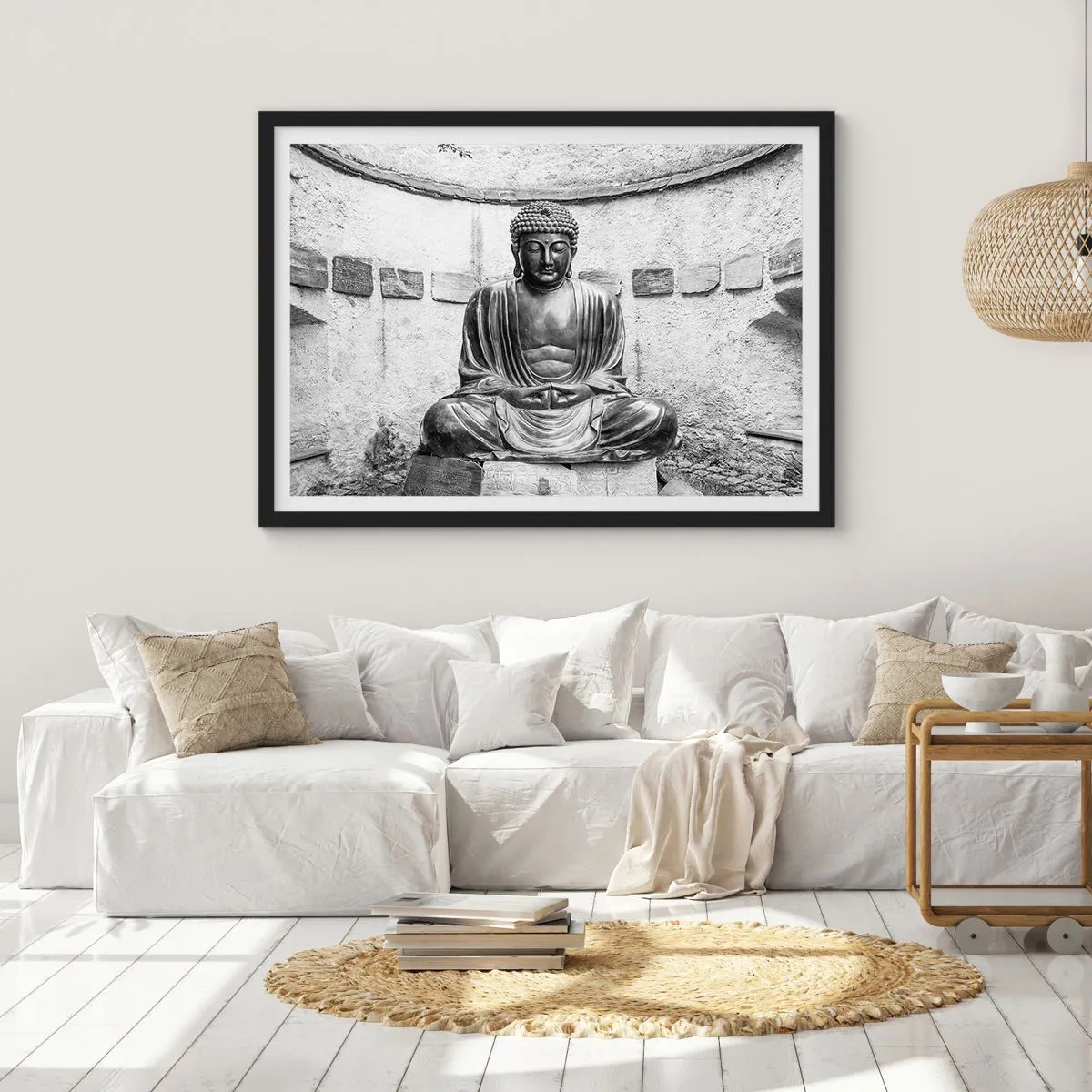 Plakat i sort ramme - Ved fredens kilde - 70x50 cm