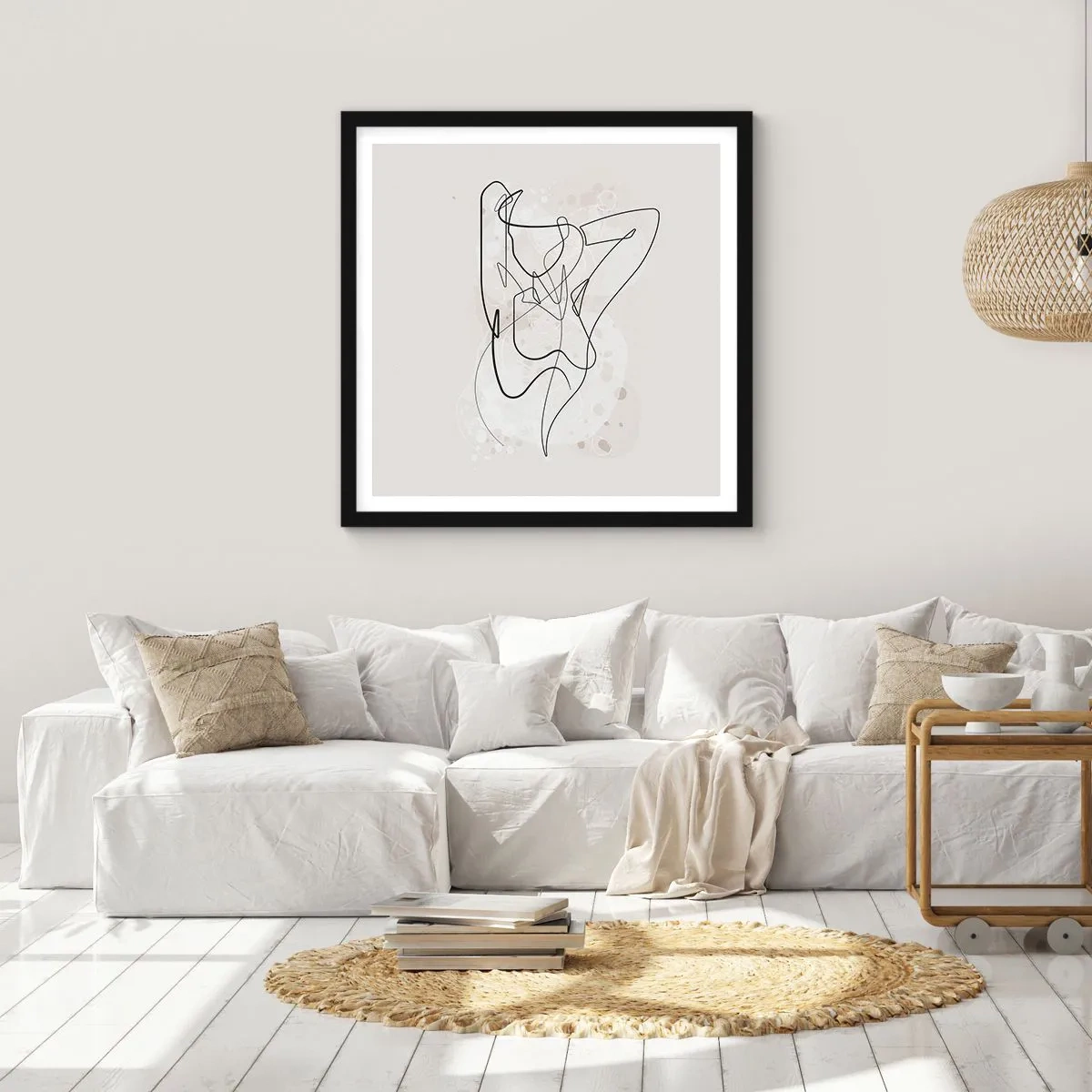 Plakat i sort ramme - Forførelsens kunst - 30x30 cm