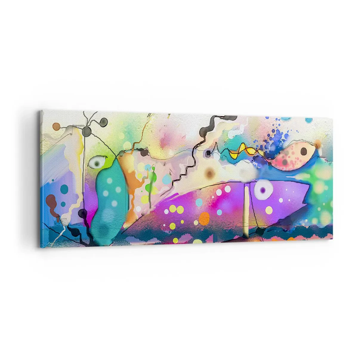 Lærredstryk - Billede på lærred - Ingen ord! - 100x40 cm