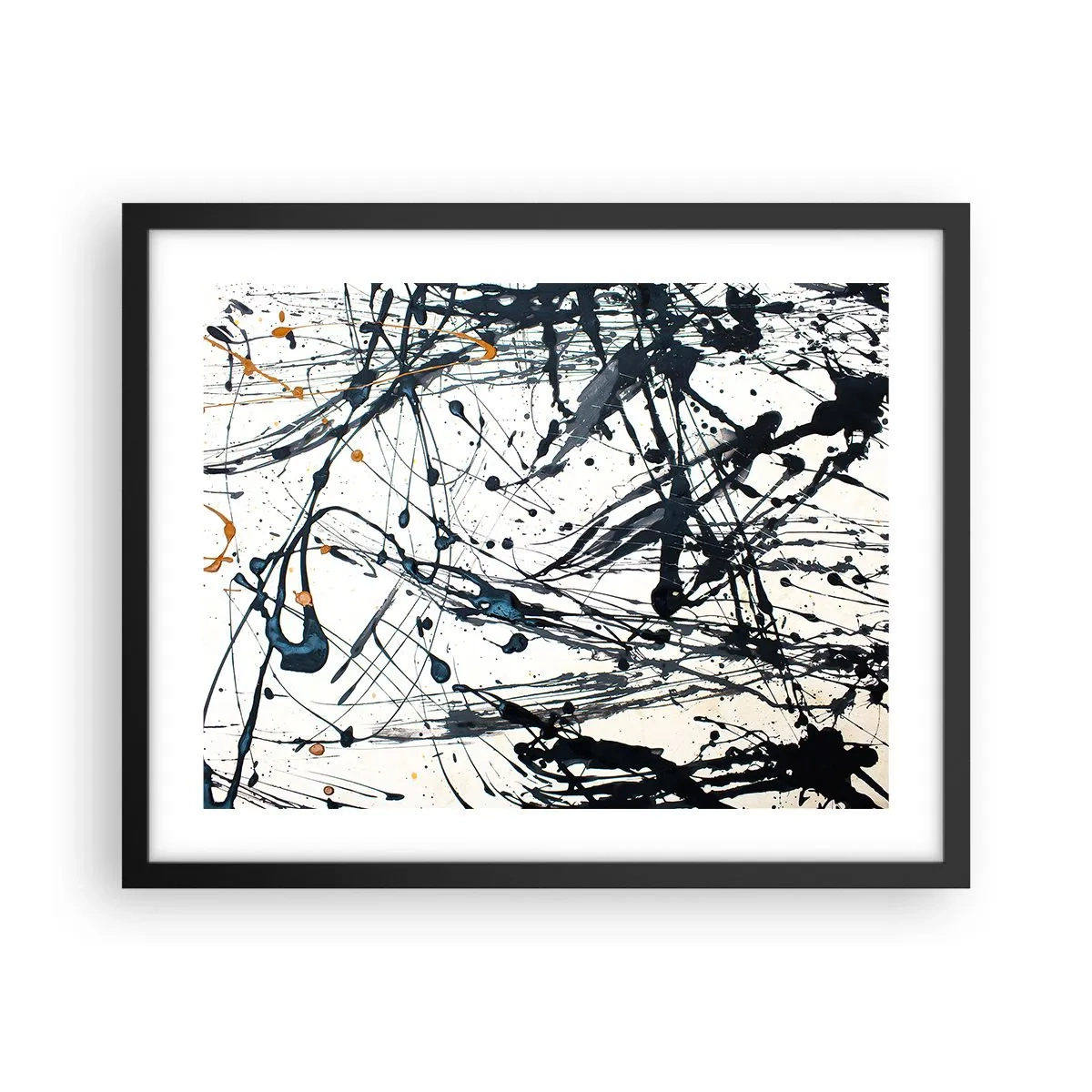 Plakat i sort ramme - Ekspressionistisk abstraktion - 50x40 cm
