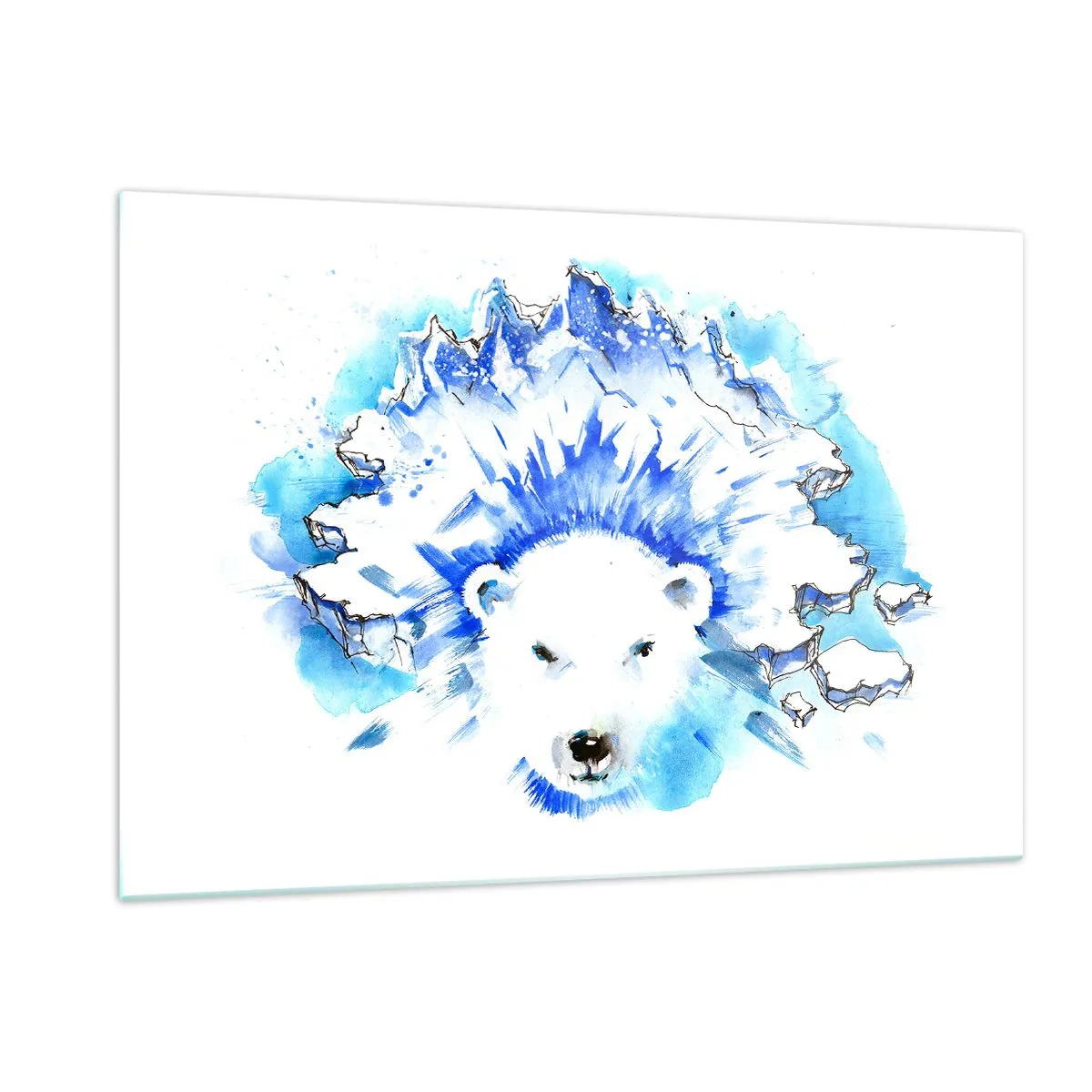 Billede på glas - Kongen af Arktis i en iskrone - 120x80 cm