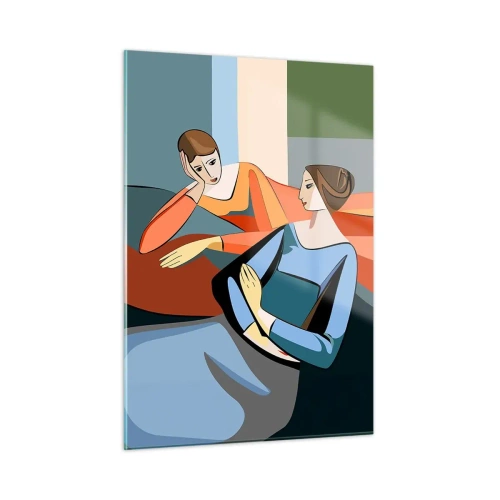 Billede på glas - Et øjeblik af fortrolighed - 50x70 cm