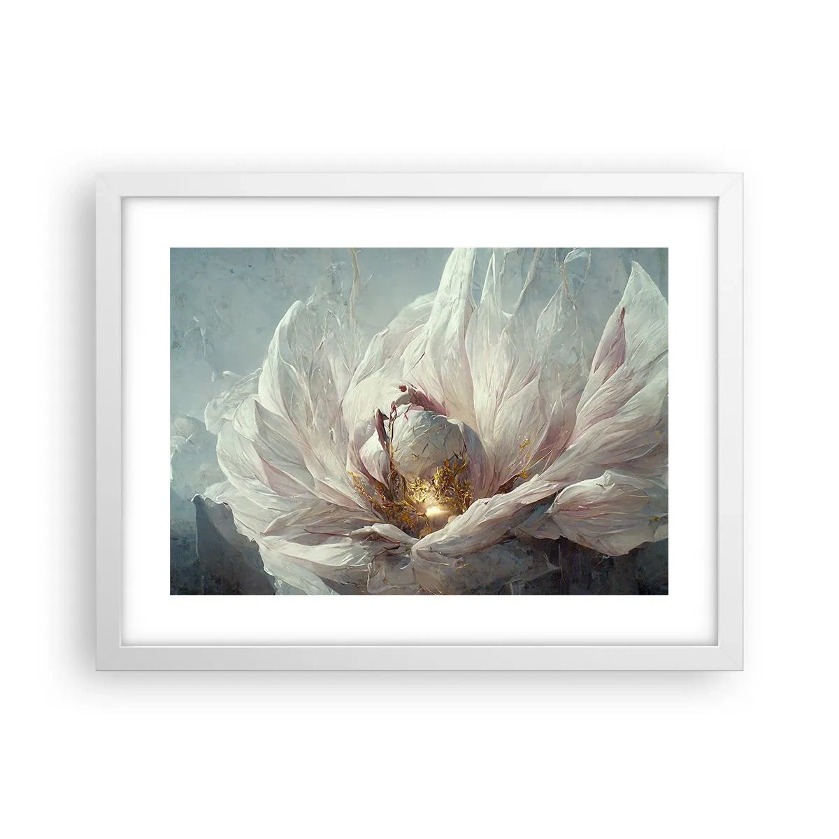 Plakat i hvid ramme - Blomstrer en gang om hundrede år - 40x30 cm
