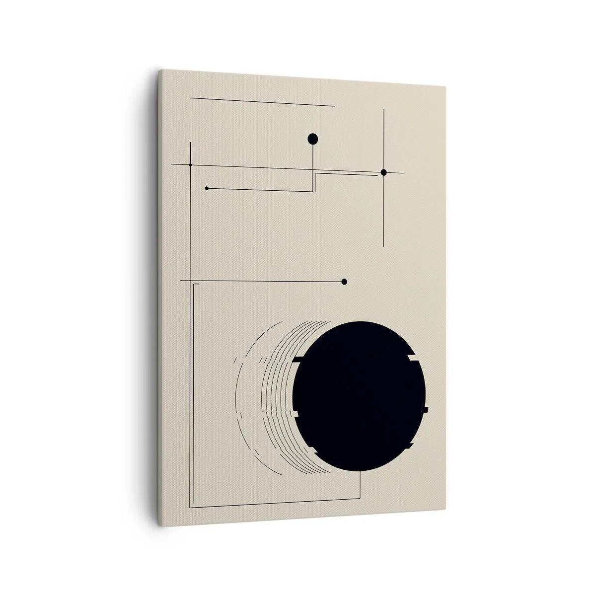 Lærredstryk - Billede på lærred - Fjedrende og dynamisk komposition - 50x70 cm