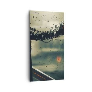 Lærredstryk - Billede på lærred - Dødeligt våben - din helt egen Terminator - 65x120 cm