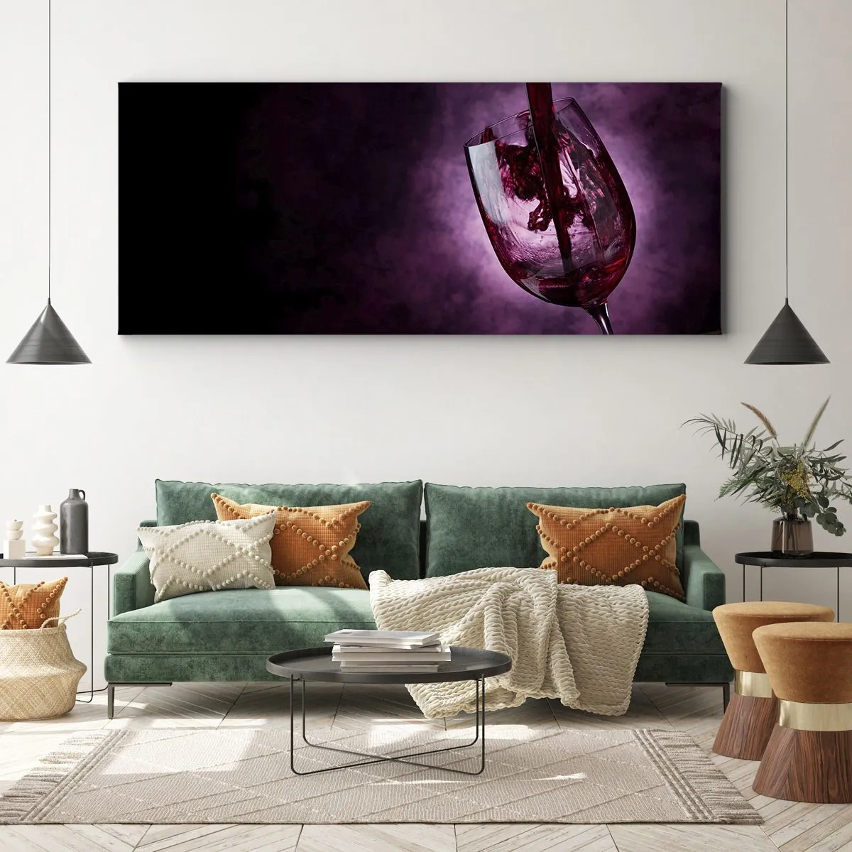 Lærredstryk - Billede på lærred - Skarlagen? Carmin? Nej, rubin. - 100x40 cm